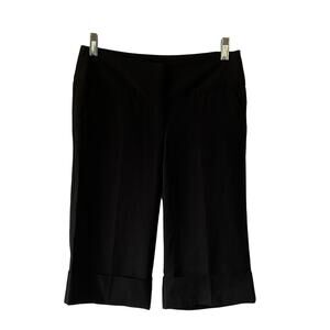 Daisy Fuentes Black Dress Capris with Cuffs Woman Size 2